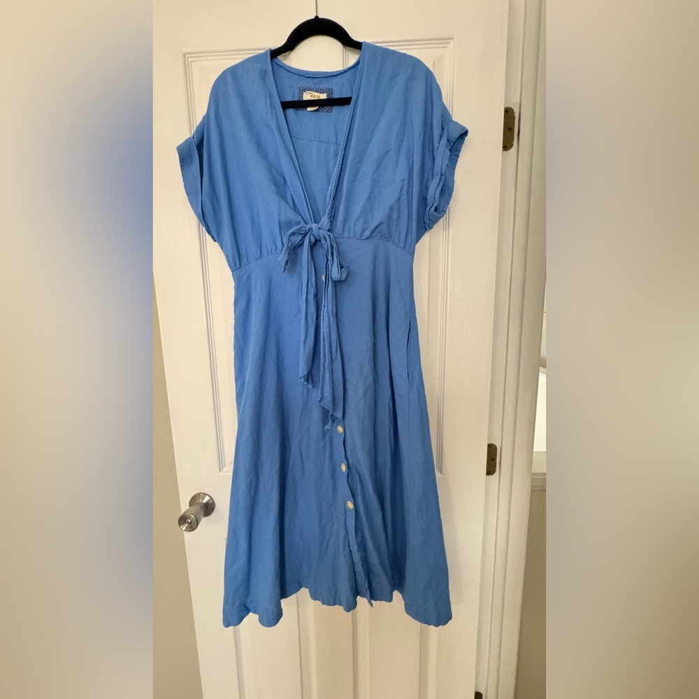 Anthropologie Maeve Blue Dress